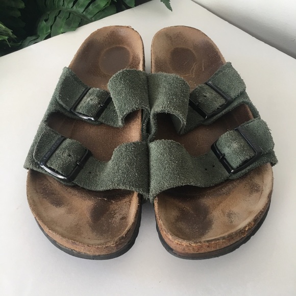 birkenstock suede green